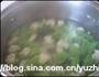 鱿鱼头炒花菜的做法图解1