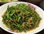 泥蒿炒肉的做法图解3