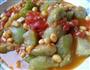 乐乐自家菜-丝瓜炒黄豆西红柿的做法图解3