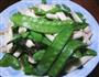 豆荚炒菇的做法图解3